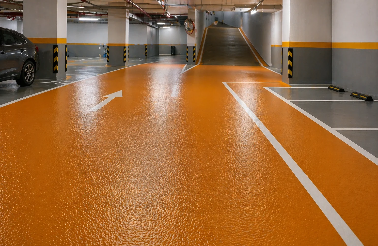 otopark portakal desen epoksi